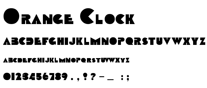 Orange Clock font
